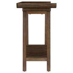 Ornelas - 46" Console Table With Slatted Shelf - Mango Brown
