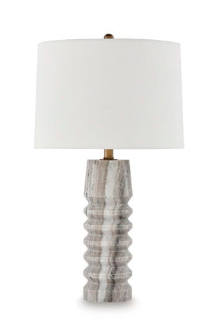 Desmont - Marble Table Lamp - White / Beige / Gray
