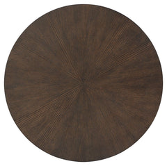 Brazburn - Dark Brown / Gold Finish - Round End Table