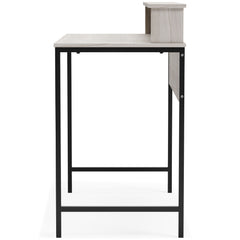 Bayflynn - White / Black - Home Office Desk with Hutch