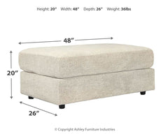 Soletren - Oversized Accent Ottoman - Stone