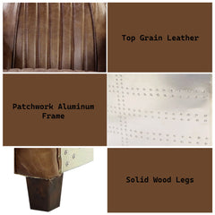 Brancaster - Chair - Retro Brown Top Grain Leather & Aluminum