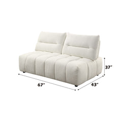 Loanna - Modular Loveseat - White