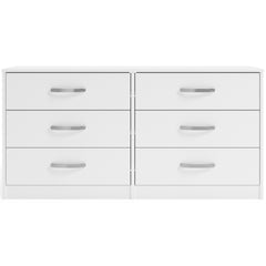 Flannia - White - Six Drawer Dresser - 29'' Height