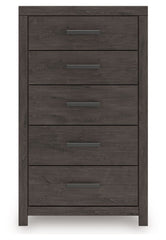 Prendonea - Charcoal - Five Drawer Chest