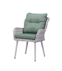 Jenneva - Patio Set - Night Green Fabric & Gray Finish