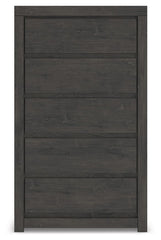 Fraluna - Charcoal - Five Drawer Chest