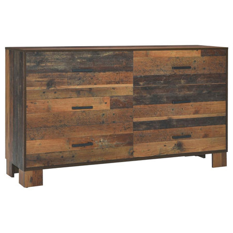 Sidney - 6-Drawer Dresser - Rustic Pine