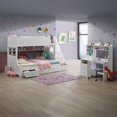 Meyer - Twin Over Full Bunk Bed - White