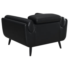 Shania - Upholstered Low Back Accent Chair - Black