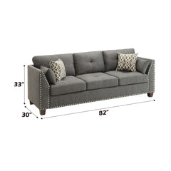 Laurissa - Sofa - Light Charcoal Linen