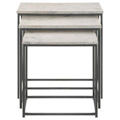 Medora - Marble Top Nesting Table Set