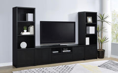 Winfield - 3-Sheld Media Tower Entertainment Pier - Black