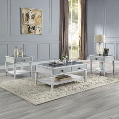 Katia - Coffee Table - Rustic Gray & Weathered White Finish