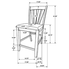 Canfield - Counter Height Dining Side Chair (Set of 2) - Brown