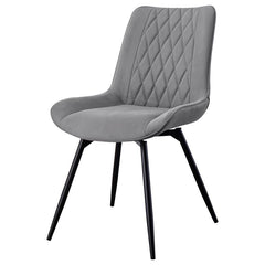 Diggs - Upholstered Swivel Dining Side Chair (Set of 2) - Gray