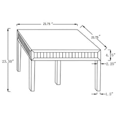 Whitfield - Square End Table - Silver