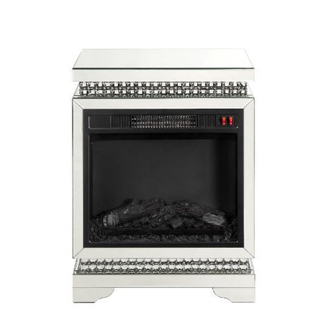 Lotus - Fireplace - Mirrored & Faux Ice Cube Crystals
