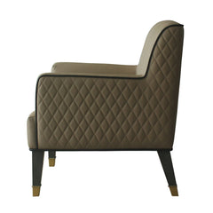 House - Beatrice Accent Chair - Tan PU & Charcoal Finish