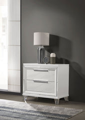 Marmore - 2-Drawer Nightstand Bedside Table - White