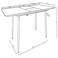 Horizon - 63" Butterfly Leaf Extension Dining Table - Gray