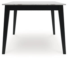 Jettaya - Black / White - Rectangular Dining Room Table