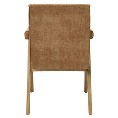 Zoey - Arm Chair (Set of 2) - Chocolate Chenille & Oak