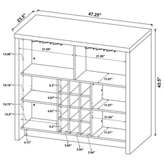 Topanga - Engineered Wood Freestanding Home Bar