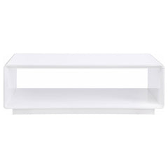 Paseo - Rectangular Cocktail Coffee Table - White High Gloss