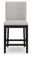 Neymorton - 5 Pc. - Rectangular Dining Room Counter Table, 4 Barstools - Dark Grayish Brown