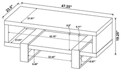 Dinard - Coffee Table With Shelf - Gray Driftwood