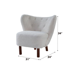 Zusud - Accent Chair - White Teddy Sherpa