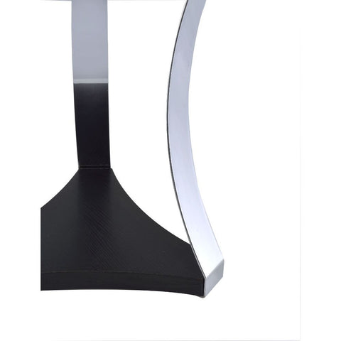 Geiger - End Table - Chrome & Black Glass