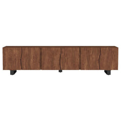 Trask - 86" Wood TV Stand Media Console - Mango Brown