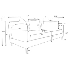 Jade - 2-Piece Chenille Upholstered Sofa Set - Latte