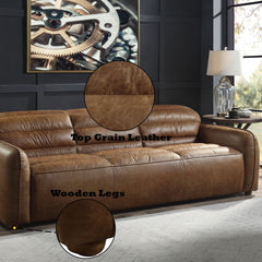 Rafer - Sofa - Cocoa Top Grain Leather