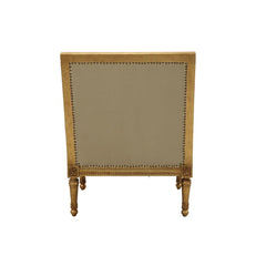 Daesha - Chair With Pillow - Tan Flannel & Antique Gold