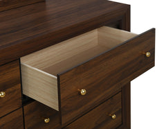 Welsley - 6-Drawer Dresser And Mirror - Walnut