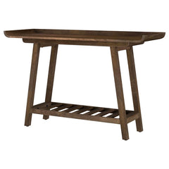 Ornelas - 46" Console Table With Slatted Shelf - Mango Brown