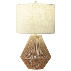 Pryor - Drum Shade Handwoven Rope Table Lamp - Natural