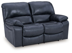 Leesworth - 3 Pc. - Power Reclining Sofa, Power Reclining Loveseat, Power Rocker Recliner - Ocean
