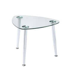 Phlox - End Table - Chrome & Clear Glass