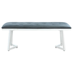 Beaufort - Velvet Upholstered Dining Bench - Steel Gray