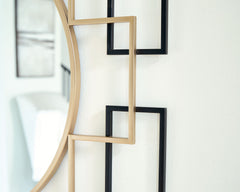 Oceanal - Black / Gold Finish - Accent Mirror