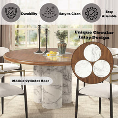 Harvey - Round Dining Table - Brown