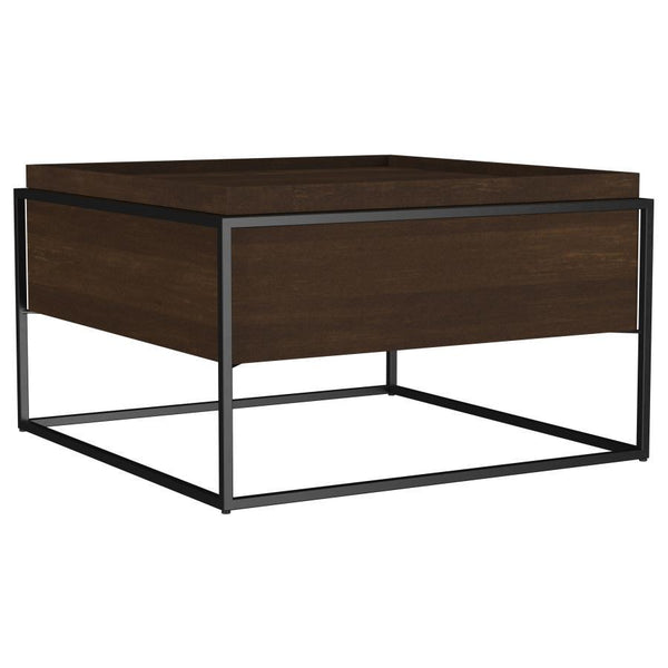 Fulton - 30" Square - Mango Wood Coffee Table - Dark Brown