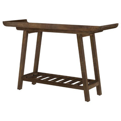 Ornelas - 46" Console Table With Slatted Shelf - Mango Brown