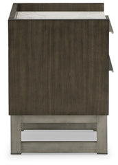 Arkenton - Grayish Brown / White - Two Drawer Night Stand