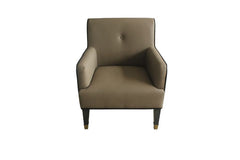 House - Beatrice Accent Chair - Tan PU & Charcoal Finish