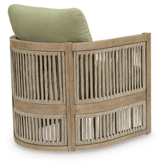 Serena Shores - Lounge Chair With Cushion (Set of 2) - Beige / Green
